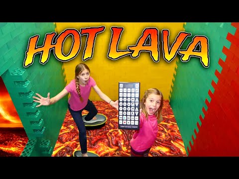 Escape Lava Floor In HUGE Lego Castle Fort! Tannerites Sisters Use Pause Remote!