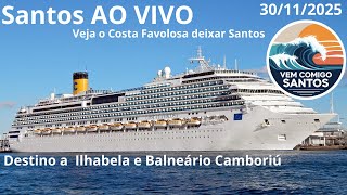 Download lagu Saída do Costa Favolosa em Santos AO VIVO – Cruzeiro para Ilhabela e Balneário Camboriú! mp3