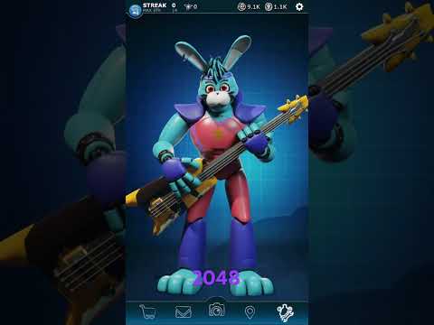 Fnaf glamrock Bonnie evolution 2040-2052 #fnaf #freddy #bonnie #chica #foxy #fnafedit #shorts