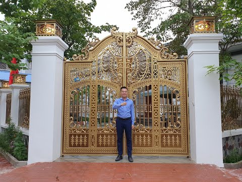 Mẫu Cổng Và Hàng Rào Nhôm Đúc Đẹp Cho Mẫu Nhà Vườn Mái Thái Của Gia Chủ Tại Thái Bình