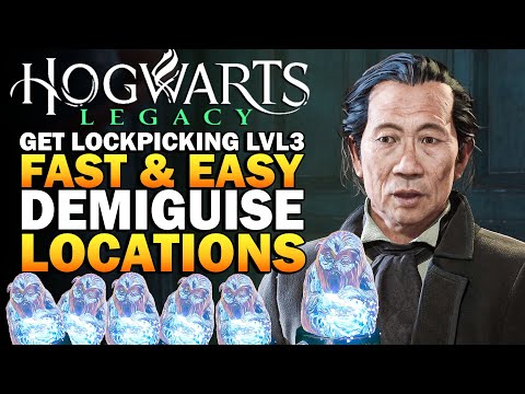 How To Get Lockpicking (Alohomora) LVL 3 FAST! Hogwarts Legacy Demiguise Statue Locations