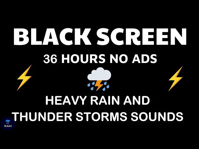 🔴 Heavy Rain and Thunder Sounds for Sleeping - Black Screen | Soothing Storm for Deep Sleep SDDEFAULT Thumbnail