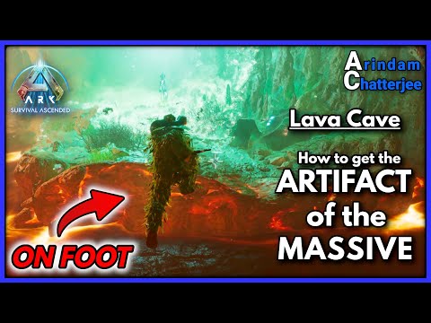 ARK Ascended Island - ARTIFACT OF THE MASSIVE Guide ON Foot / No Dinos (Easy Way) - S3E38