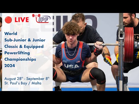 Men SJr 66kg & Jr 66kg B-group, classic - World SJr & Junior Powerlifting Championships 2024