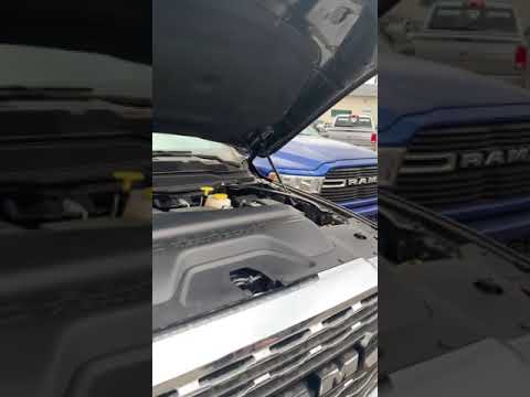 Part of a video titled How To Find The Block Heater In The New Ram 3500 - YouTube