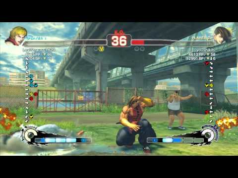 SSF4 AE: LeviStrauss1829 (Ken) vs youshikibi (Yang) - Ranked Match (720p HD)