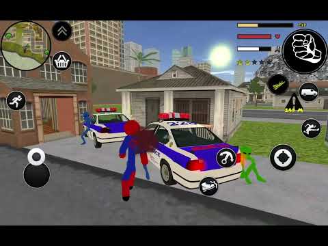 Spider Stickman Rope Hero 2 - Gameplay Walkthrough Part 1 - New Update (IOS)