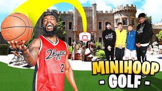 INSANE Castle Mini-Golf Trickshot Basketball!