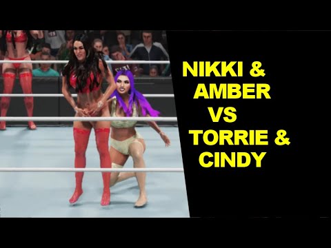 WWE 2K19 Nikki Bella & Amber Jones vs Torrie Wilson & Cindy Suzuki - Elimination Tag