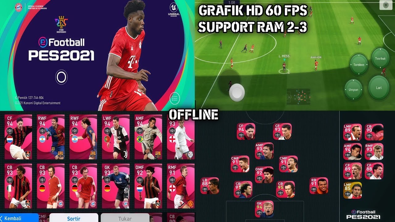 Finally !! New Update for PES 2021 Mobile Offline, Grafik Hd, Addition of Friendly Matches