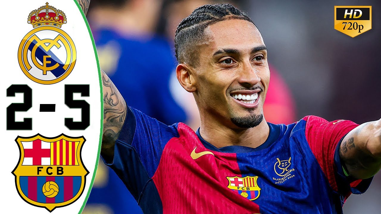 Real Madrid vs Barcelona 2-5 All Goals & Highlights 2025