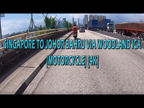 Singapore to Johor Bahru via Woodlands Causeway Link (Motorcycle) [4k]