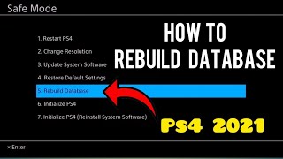 How to Rebuild database on ps4 at 2021 (fix all errors on ps4)