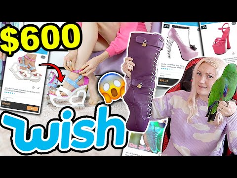 600美元的Wish鞋大禮包和試穿2021 | 從Wish買鞋！！！ ($600 WISH SHOE HAUL AND TRY ON 2021 | BUYING SHOES FROM WISH!!!)