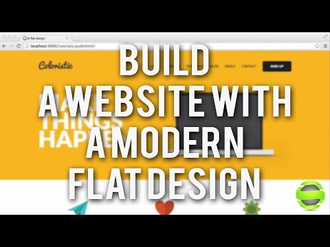 Build a Responsive Website with a Modern Flat Design Logo and Navigation