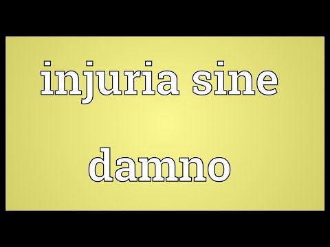 Injuria sine damno Meaning