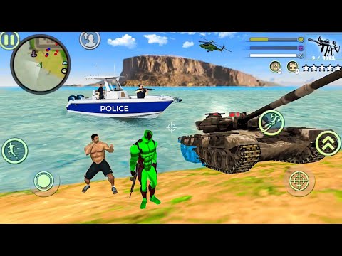 Green Deadpool Rope Town NY City - Fun at Miami Beach - Android Gameplay