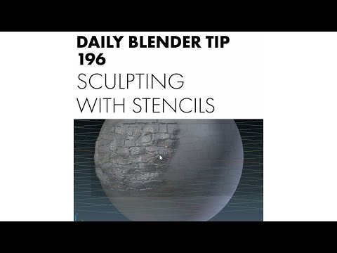Daily Blender Tip 196 - Sculpting with stencils