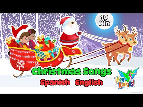 Bilingual Christmas Songs for Kids🎅❄️ Spanish & English Christmas Carols 🎄 Villancicos para niños