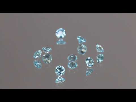 Natural round Swiss Blue Topaz (3mm)