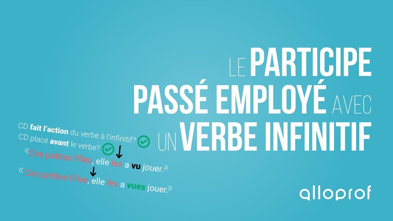 L'accord du participe passé employé avec l'auxiliaire « avoir » suivi d'un verbe à l'infinitif