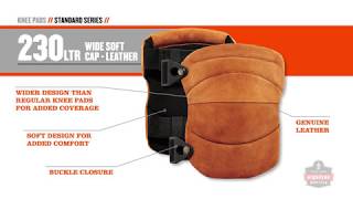 ProFlex 230LTR Leather Knee Pads – Wide Soft Cap