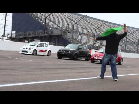 NIssan Juke R v Nissan Micra 350R v Toyota Aygo Crazy - Drag Race