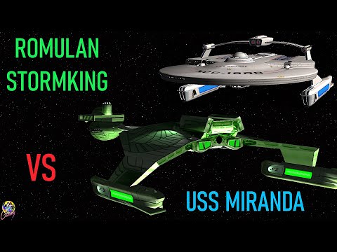 Romulan Storm-King (2 Variants) VS Miranda Class - Both Ways - Star Trek Starship Battles