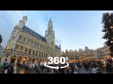 Vídeo 360 no Grand-Place de Bruxelas, Bélgica.