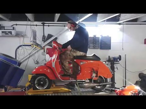 51 bhp Vespa PX BSG 305cc on Dyno