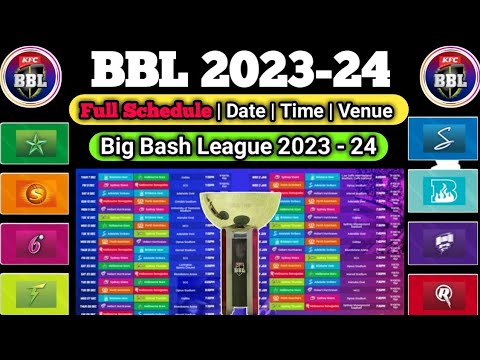 BBL 2023-24 Schedule | Big Bash League 2023 Schedule | BBL 2023-24 Confirm Schedule | Time Venue