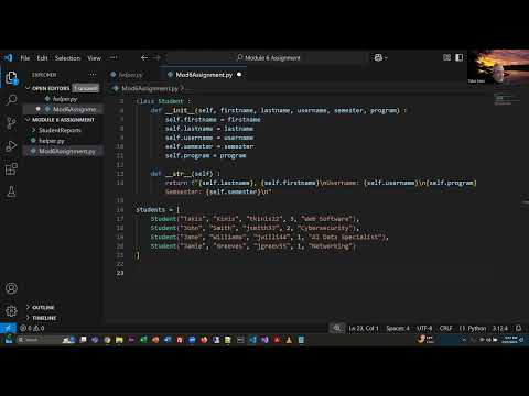 Python Programming Module 6 Assignment Coding A Student Report Generator Spring 2025
