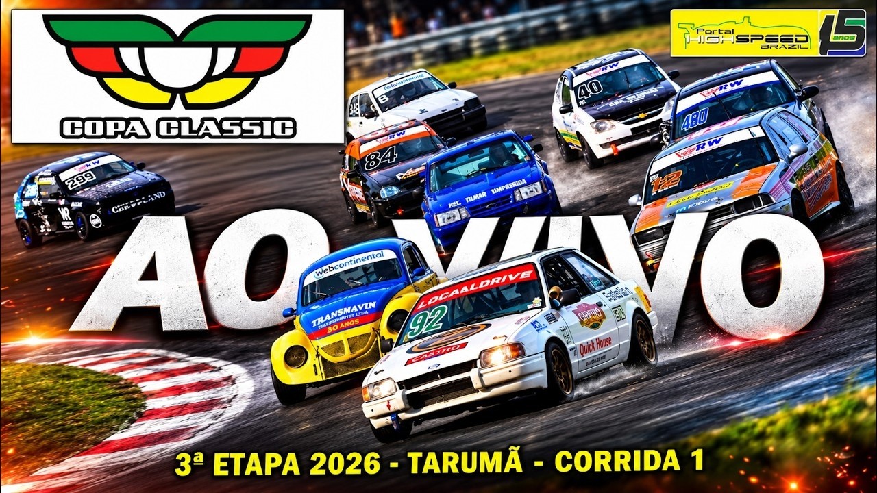 🔴 COPA CLASSIC | Corrida 1 | 2ª Etapa 2026 | Tarumã (RS) | Ao Vivo