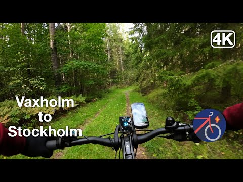 Traveling from Vaxholm to Stockholm in an E-bike | Complete journey | No commentary