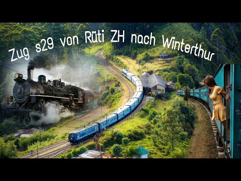 Thurbo Zug s29 abfahrt von Rüti ZH nach Winterthur mit schönen Aussicht