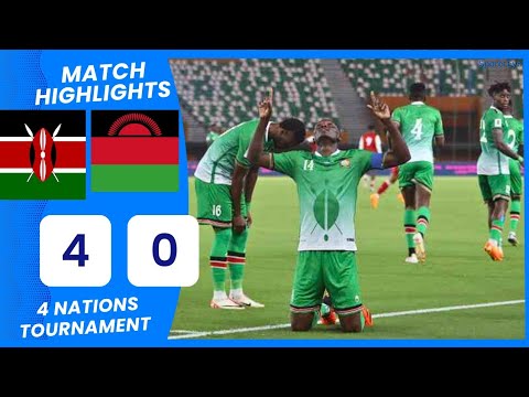 Kenya Harambee Stars 4-0 Malawi 4 Nations Tournament Highlights| Kenya vs Malawi