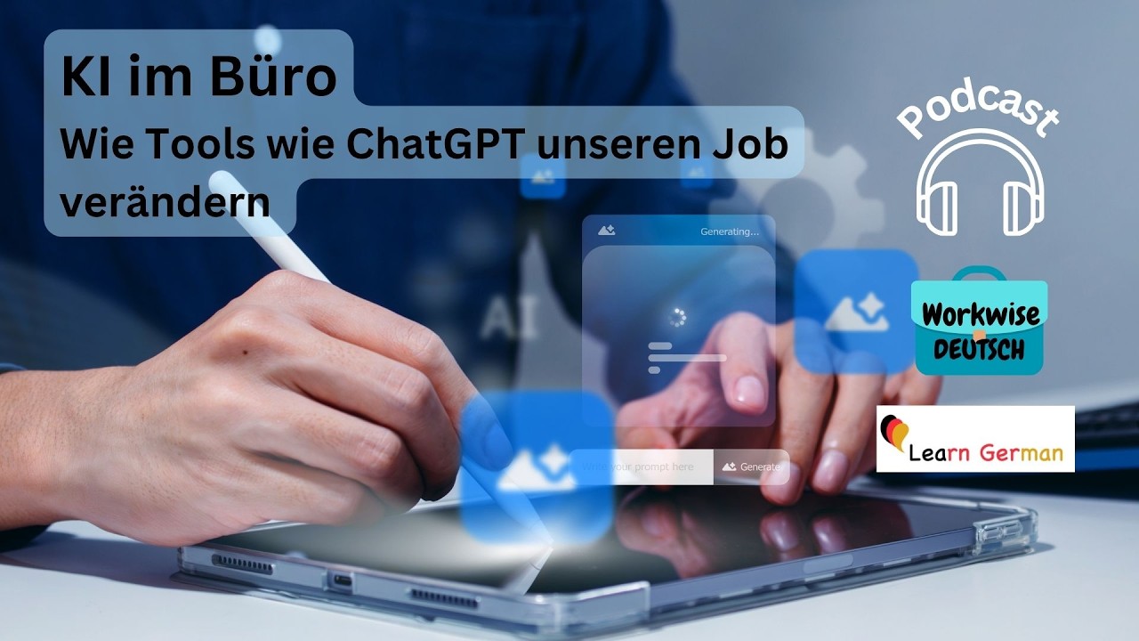Podcast 36 - KI im Büro | Artificial Intelligence in office | Workwise Deutsch | Learn German
