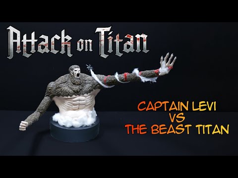 Attack on Titan // Levi vs Beast Titan // Shingeki No Kyojin Sculpture