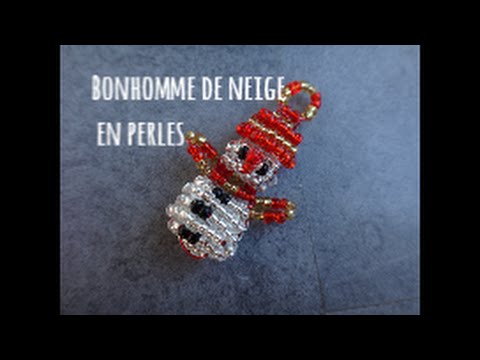 tuto bonhomme de neige en perle diy