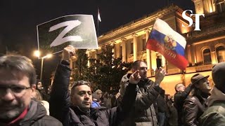 Ukraine crisis: Serbian far-right group holds pro-Russian rally