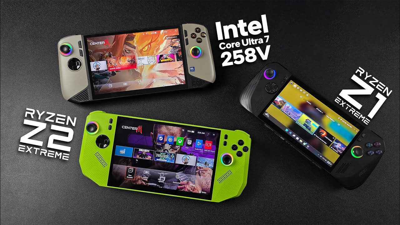 Ryzen Z2 Extreme VS Intel Core Ultra 258V vs Ryzen Z1 Extreme Showdown! - YouTube