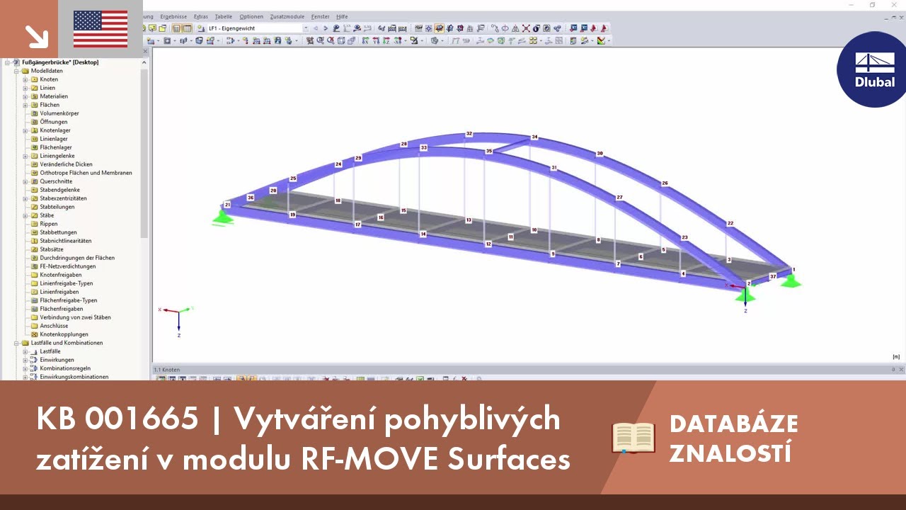 KB 001665 | Vytváření pohyblivých zatížení v modulu RF-MOVE Surfaces