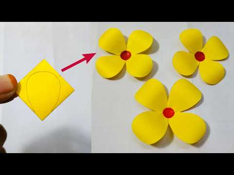 Paper Flowers | Flower Making with Paper | How to Make Paper Flowers | Easy Paper Flower Craft