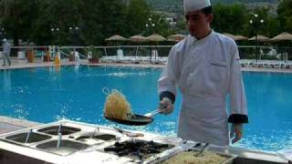 preview picture of video '07 Cooking at Turunc Hotel, Turunc, Maramaris, Turkey pt02'