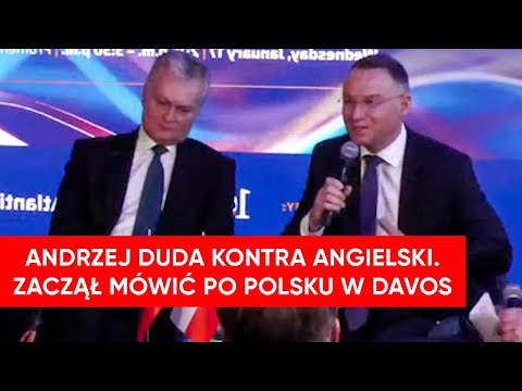 Andrzej Duda odpuścił sobie angielski w Davos. Nie obyło się bez komentarzy