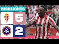 Highlights Real Sporting vs FC Andorra (5-2)