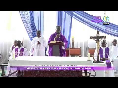 Messe du 8 mars 2026 en direct du petit séminaire Alberto Fontana d'Aboisso
