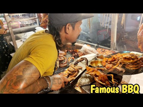 Wow Amazing Selling man the best whole roasted Duck pork legs in Cambodia, fast cutting Skills!