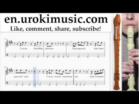 Recorder lessons (B.) Sia - Helium Sheet Music Tutorial Part#2 um-i352