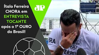 Ítalo Ferreira chora em entrevista após ganhar o primeiro ouro do Brasil nas Olimpíadas